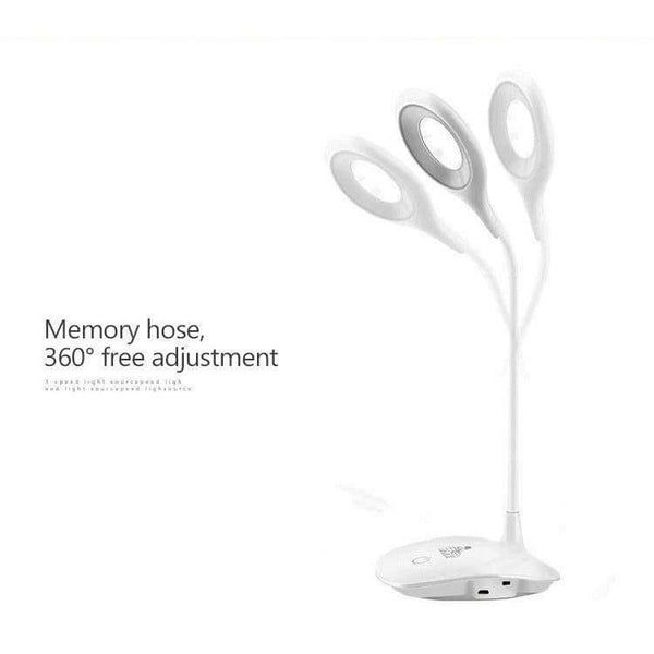 Planet Gates Desktop Lamp Modern LED Table Lamps Luminaire Flexible Desk Lamp Touch Switch USB Rechargeable Night Light Book Reading Study Clip Lamp