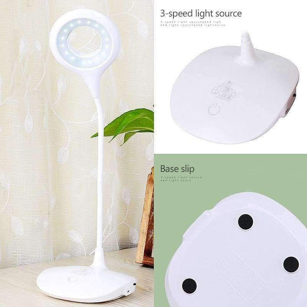 Planet Gates Desktop Lamp Modern LED Table Lamps Luminaire Flexible Desk Lamp Touch Switch USB Rechargeable Night Light Book Reading Study Clip Lamp