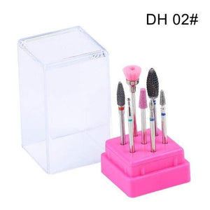 Planet Gates DH-02 Combined Milling Cutters Set For Manicure , Ceramic Nail Drill Bits Kit Electric Removing Gel Polishing Tools
