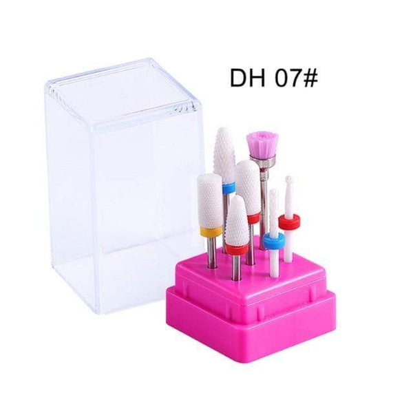Planet Gates DH-07 Combined Milling Cutters Set For Manicure , Ceramic Nail Drill Bits Kit Electric Removing Gel Polishing Tools