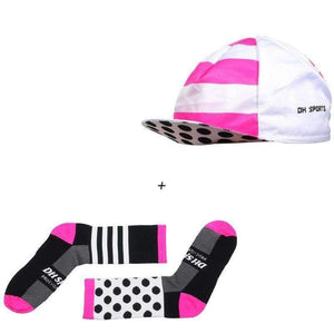 Planet Gates DH12-1 / Free Size Cycling Socks with Caps Men Women Bike Sport Sock Bicycle Hat Outdoor Running Compression Socks Bike Accessories