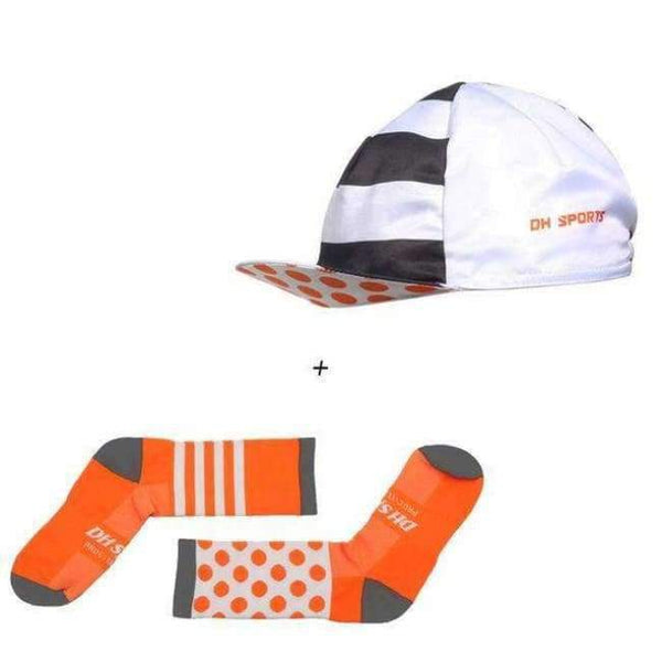 Planet Gates DH13-1 / Free Size Cycling Socks with Caps Men Women Bike Sport Sock Bicycle Hat Outdoor Running Compression Socks Bike Accessories