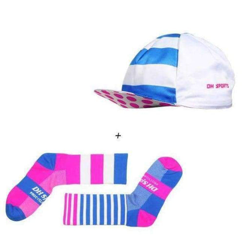 Planet Gates DH12-1 / Free Size Cycling Socks with Caps Men Women Bike Sport Sock Bicycle Hat Outdoor Running Compression Socks Bike Accessories