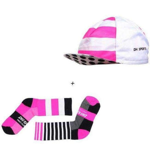 Planet Gates DH12-2 / Free Size Cycling Socks with Caps Men Women Bike Sport Sock Bicycle Hat Outdoor Running Compression Socks Bike Accessories