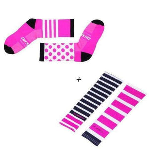 Planet Gates DH13-2 / Free Size Cycling Socks with Arm Sleeves Men Women Bike Sport Sock Arm Warmer Outdoor Compression Socks Bicycle Accessories