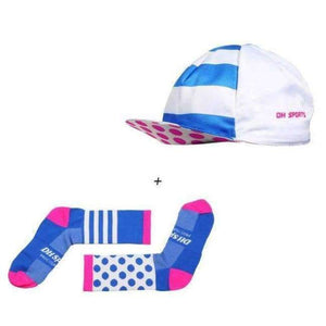 Planet Gates DH13-2 / Free Size Cycling Socks with Caps Men Women Bike Sport Sock Bicycle Hat Outdoor Running Compression Socks Bike Accessories