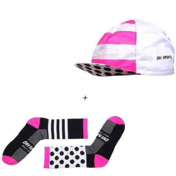Planet Gates DH13-3 / Free Size Cycling Socks with Caps Men Women Bike Sport Sock Bicycle Hat Outdoor Running Compression Socks Bike Accessories