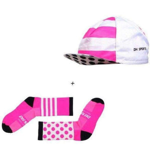 Planet Gates DH13-4 / Free Size Cycling Socks with Caps Men Women Bike Sport Sock Bicycle Hat Outdoor Running Compression Socks Bike Accessories