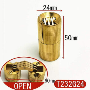 Pure Brass Hidden Hinges Dia.8mm/10mm/12mm Barrel Hinge Invisible Furniture Hinge Hardware Accessories