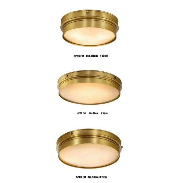 Planet Gates Dia 30cm 3 light / 5W Warm white Dia.30cm 50cm America Copper ceiling Lamp light fixture Dining Room Bedroom Ceiling light Restaurant boutique Commercial Light