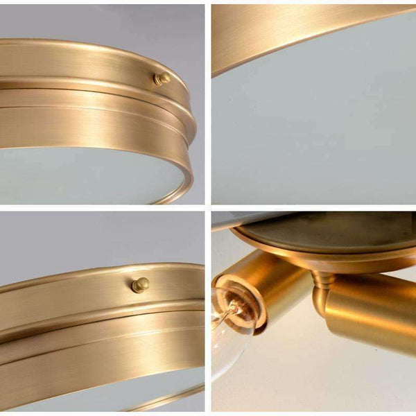 Planet Gates Dia 30cm 3 light / 5W Warm white Dia.30cm 50cm America Copper ceiling Lamp light fixture Dining Room Bedroom Ceiling light Restaurant boutique Commercial Light