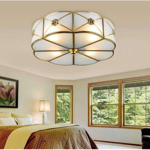Planet Gates Dia 45cm X H 20cm / Pure white led bulb Kitchen vintage Copper ceiling Lamp Toolery fixture Dining Room Bedroom Ceiling lights Restaurant boutiques Commercial Lighting