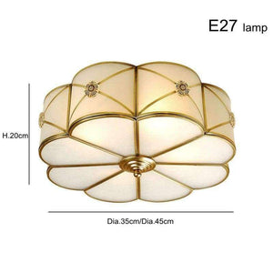 Planet Gates Dia 45cm X H 20cm / Pure white led bulb Kitchen vintage Copper ceiling Lamp Toolery fixture Dining Room Bedroom Ceiling lights Restaurant boutiques Commercial Lighting