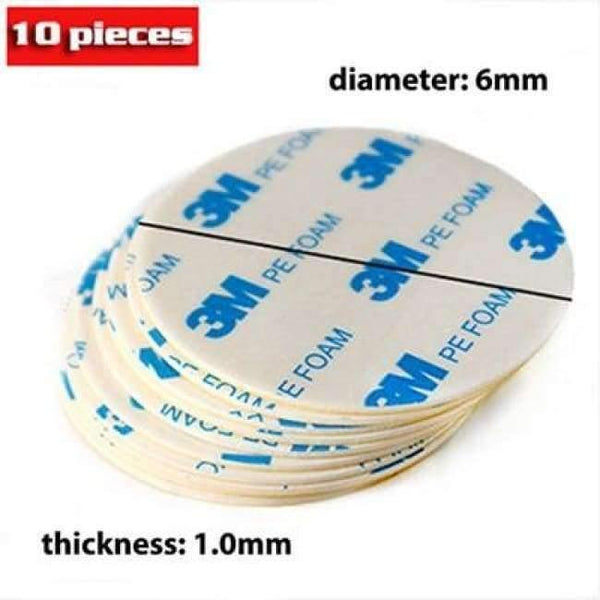Planet Gates Dia.6mm 10pcs 3M Strong Double Sided Adhesive Acrylic Foam Tape Two Sides Mounting Sticky Tape Free shipping