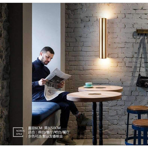 Planet Gates DIA60X300MM LED3W / Warm White (2700-3500K) Nordic LED Creative Hotel Bathroom Wall Lamp Loft  Living Room Bar Bedroom Wall Light Free Shipping