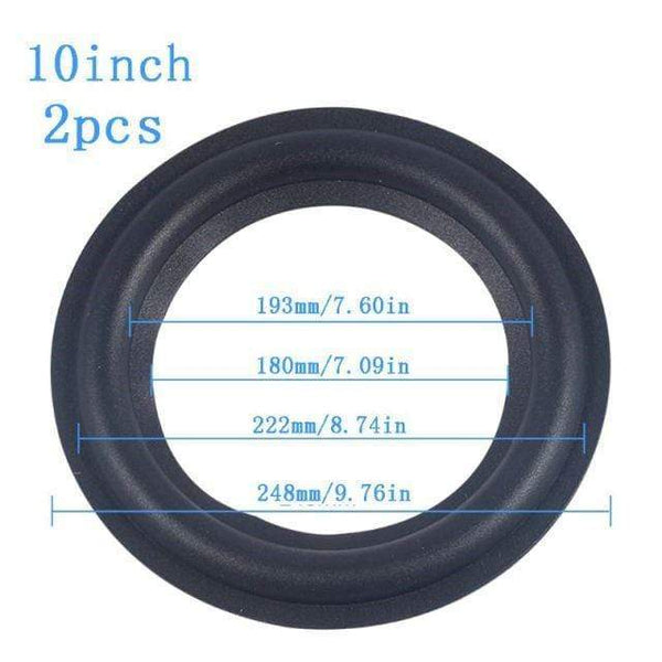 Planet Gates Diameter 10 inch 2 PCS 4/5/6.5/8/10/12" Elastic Rubber Ring Speaker Surround Repair Foam Woofer Edge