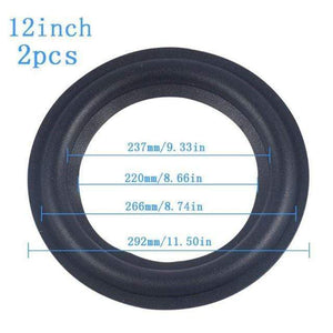 Planet Gates Diameter 12 inch 2 PCS 4/5/6.5/8/10/12" Elastic Rubber Ring Speaker Surround Repair Foam Woofer Edge