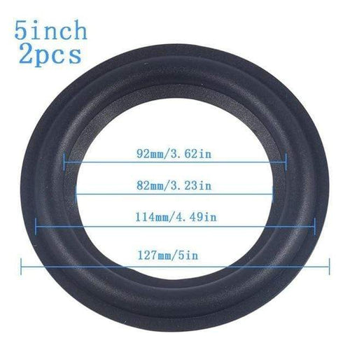 Planet Gates Diameter 5 inch 2 PCS 4/5/6.5/8/10/12" Elastic Rubber Ring Speaker Surround Repair Foam Woofer Edge
