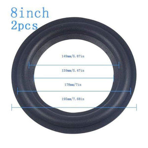 Planet Gates Diameter 8 inch 2 PCS 4/5/6.5/8/10/12" Elastic Rubber Ring Speaker Surround Repair Foam Woofer Edge
