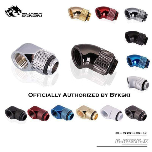 Planet Gates Diamond B-RD90-X/B-RD45-X 45/90 Degree Female-Male Rotate Fitting Rotatable Elbow For PC Water Cooling G1/4