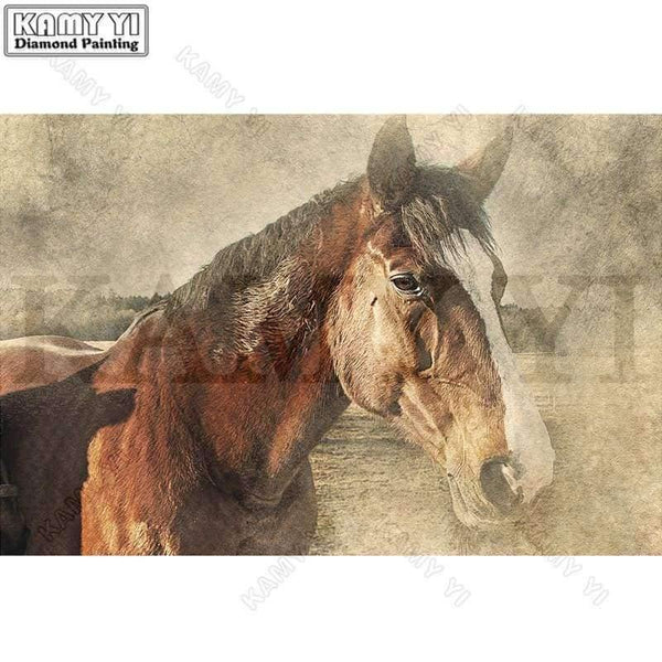 Planet Gates Diamond Embroidery 5D DIY Diamond Painting Cross Stitch "Horse" 100% Full Pasted Rhinestone Mosaic Crafts Arts Decor Animal