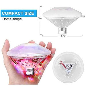 Diamond LED Underwater Light Lamp Flash Floating Lights For Party Swimming Pool Baby Bathroom Fountain Projection Light