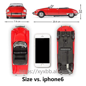 Planet Gates Diecast 1:24 Car CITROEN DS 19 Cabriolet Simulator Classic Model Vintage Car Alloy Metal Toy Car For Kid Gift Collection