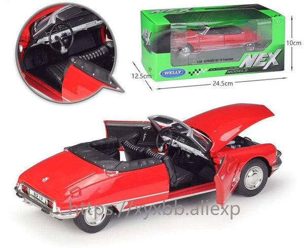 Planet Gates Diecast 1:24 Car CITROEN DS 19 Cabriolet Simulator Classic Model Vintage Car Alloy Metal Toy Car For Kid Gift Collection
