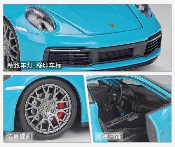Planet Gates Diecast 1:24 Car Porsche 911 Carrera 4S Simulator Toy Sports Car Model Car Alloy Metal Toy Car For Childen Gift Collection