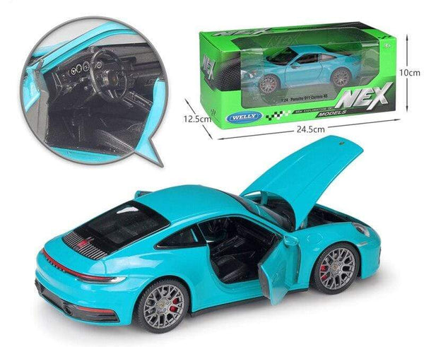 Planet Gates Diecast 1:24 Car Porsche 911 Carrera 4S Simulator Toy Sports Car Model Car Alloy Metal Toy Car For Childen Gift Collection