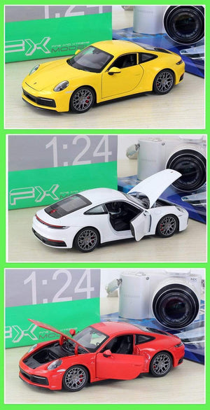 Planet Gates Diecast 1:24 Car Porsche 911 Carrera 4S Simulator Toy Sports Car Model Car Alloy Metal Toy Car For Childen Gift Collection