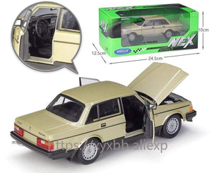 Planet Gates Diecast 1:24 Scale Car Classic VOLVO 240 GL High Simulation Model Car Alloy Metal Toy Car For Chlidren Gift Collection