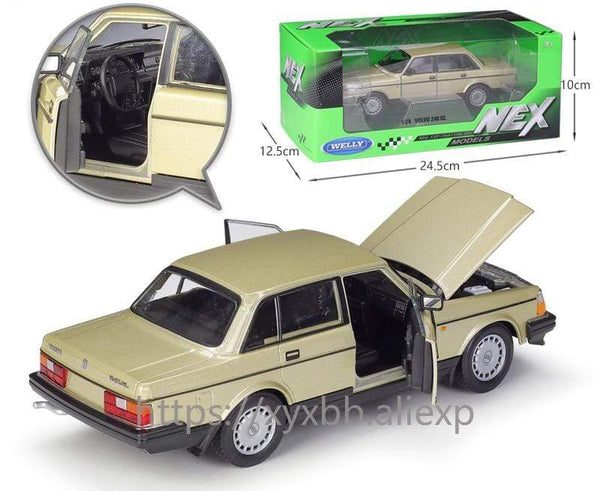 Planet Gates Diecast 1:24 Scale Car Classic VOLVO 240 GL High Simulation Model Car Alloy Metal Toy Car For Chlidren Gift Collection
