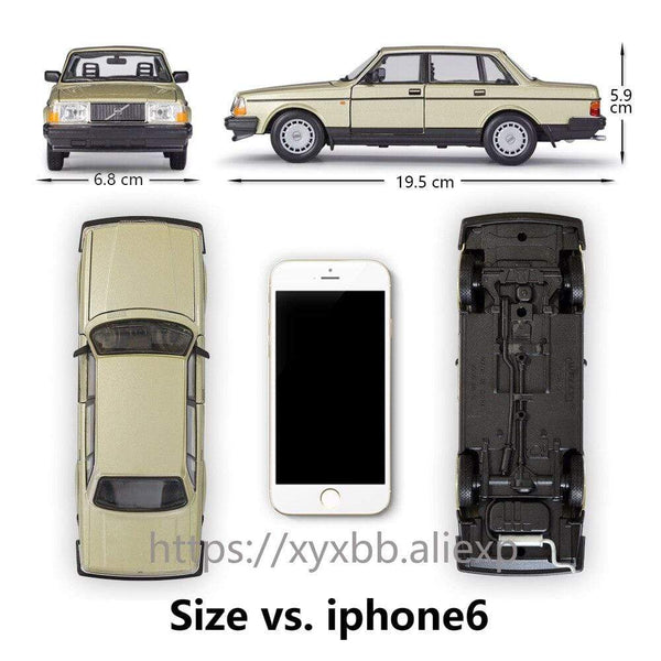 Planet Gates Diecast 1:24 Scale Car Classic VOLVO 240 GL High Simulation Model Car Alloy Metal Toy Car For Chlidren Gift Collection