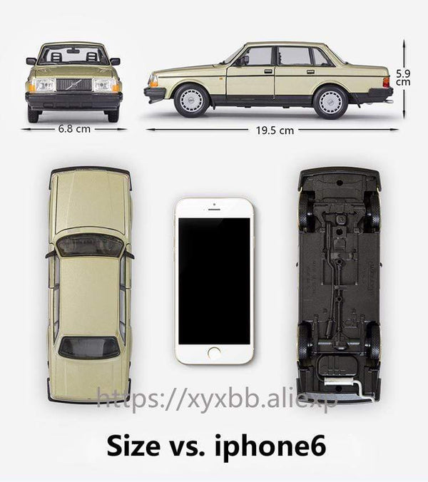 Planet Gates Diecast 1:24 Scale Car Classic VOLVO 240 GL High Simulation Model Car Alloy Metal Toy Car For Chlidren Gift Collection