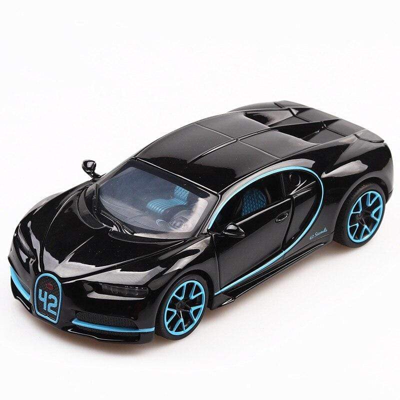 Planet Gates Diecast 1:32 Alloy Model Car Bugatti CHIRON Supercar Pull Back Metal Vehicle Collection Miniature Gifts for Children Boy's Toys