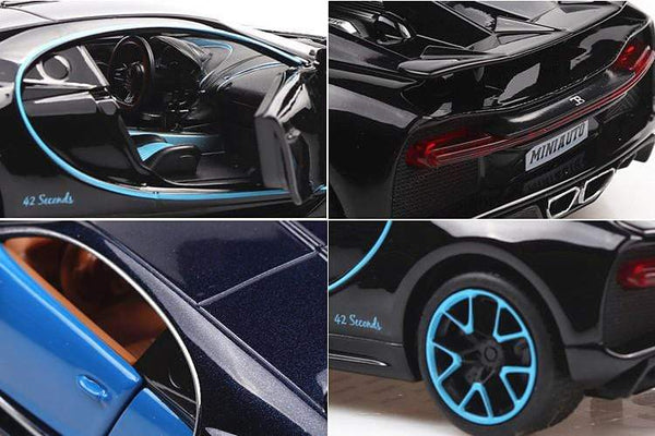 Planet Gates Diecast 1:32 Alloy Model Car Bugatti CHIRON Supercar Pull Back Metal Vehicle Collection Miniature Gifts for Children Boy's Toys