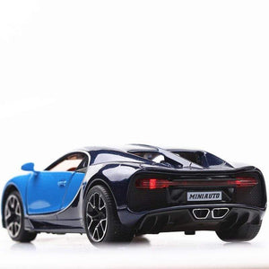 Planet Gates Diecast 1:32 Alloy Model Car Bugatti CHIRON Supercar Pull Back Metal Vehicle Collection Miniature Gifts for Children Boy's Toys