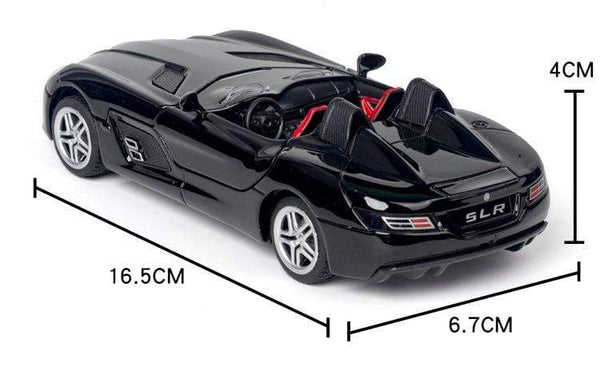 Planet Gates Diecast 1:32 Toy Car Mercedes Benz SLR Roadster Alloy Model Miniature Metal Vehicle Collection for Children Christmas Gifts Boys