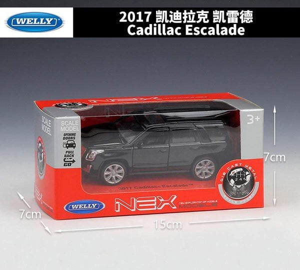 Planet Gates Diecast 1:36 Scale 2017 Cadillac Escalade SUV Simulator Pull Back Car Model Car Metal Alloy Toy Car Vehicle For Kids Gifts