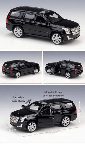 Planet Gates Diecast 1:36 Scale 2017 Cadillac Escalade SUV Simulator Pull Back Car Model Car Metal Alloy Toy Car Vehicle For Kids Gifts