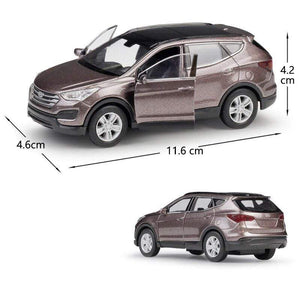 Planet Gates Diecast 1:36 Scale Hyundai Santa Fe Simulator Toy Vehicle Model Car Pull Back Alloy Metal Toy Car For Kids Gifts Collection