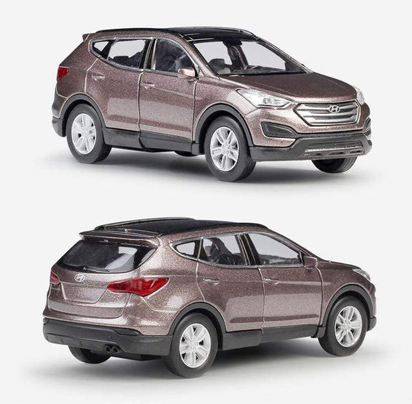 Planet Gates Diecast 1:36 Scale Hyundai Santa Fe Simulator Toy Vehicle Model Car Pull Back Alloy Metal Toy Car For Kids Gifts Collection