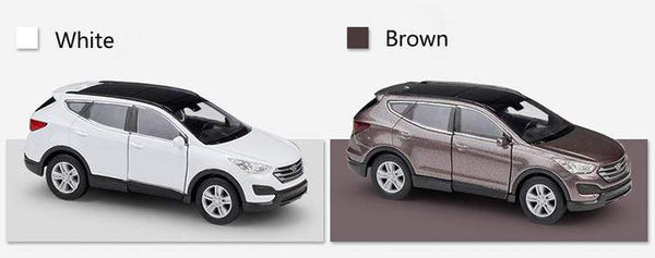 Planet Gates Diecast 1:36 Scale Hyundai Santa Fe Simulator Toy Vehicle Model Car Pull Back Alloy Metal Toy Car For Kids Gifts Collection