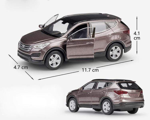 Planet Gates Diecast 1:36 Scale Hyundai Santa Fe Simulator Toy Vehicle Model Car Pull Back Alloy Metal Toy Car For Kids Gifts Collection