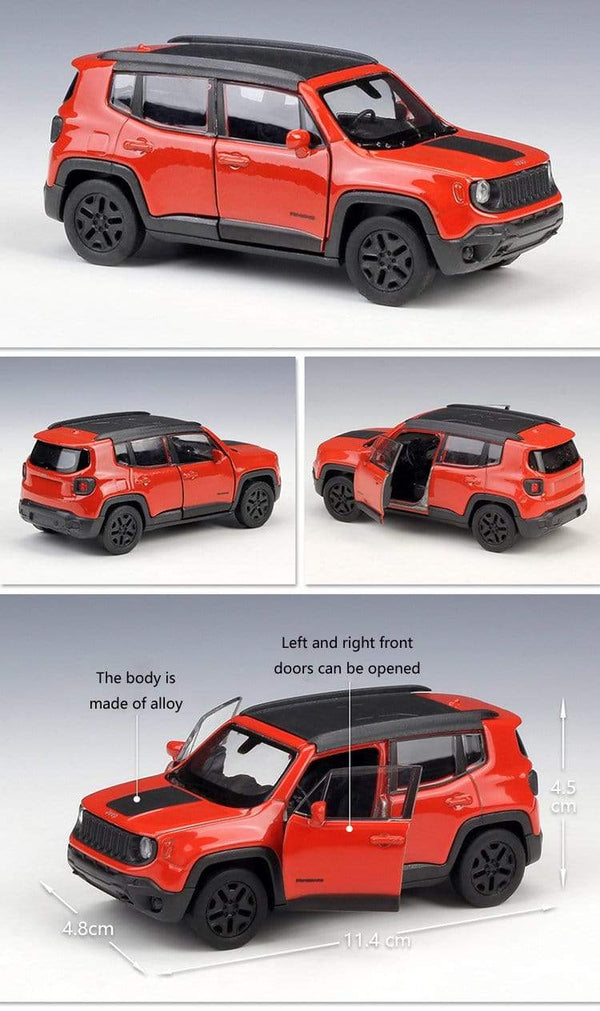 Planet Gates Diecast 1:36 Simulator JEEP Renegade Trailhawk SUV Off-Road Model Car Pull Back Car Metal Alloy Toy Car For Kid Collection
