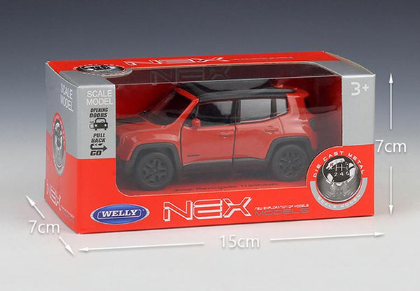 Planet Gates Diecast 1:36 Simulator JEEP Renegade Trailhawk SUV Off-Road Model Car Pull Back Car Metal Alloy Toy Car For Kid Collection