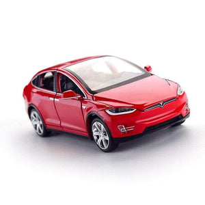 Planet Gates Diecast Model Cars 1:32 Alloy Tesla MODEL X Miniature Scale Metal Vehicles for Children Collection Boys Gifts Christmas Toy