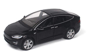 Planet Gates Diecast Model Cars 1:32 Alloy Tesla MODEL X Miniature Scale Metal Vehicles for Children Collection Boys Gifts Christmas Toy