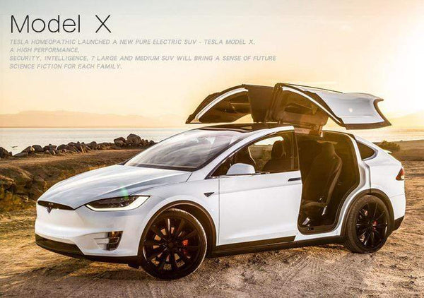 Planet Gates Diecast Model Cars 1:32 Alloy Tesla MODEL X Miniature Scale Metal Vehicles for Children Collection Boys Gifts Christmas Toy